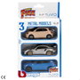 Burago Pack Con 3 Coches de Metal Street Fire Escala 1:43 - Modelos surtidos