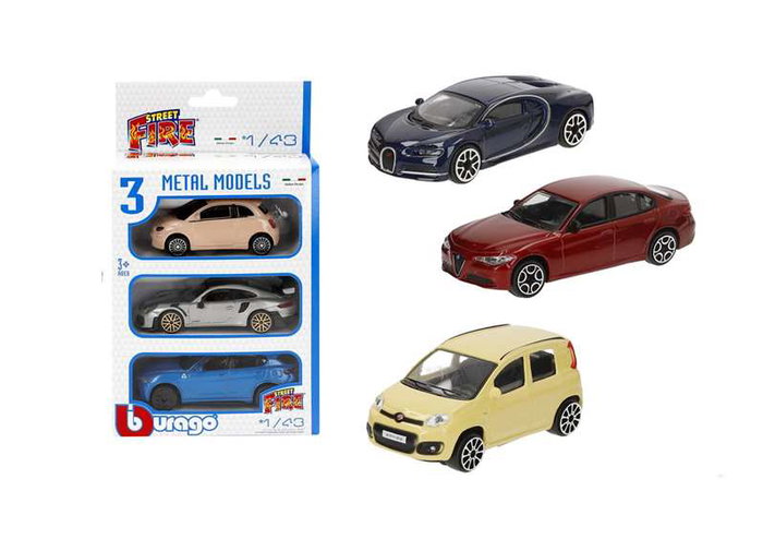 Burago Pack Con 3 Coches de Metal Street Fire Escala 1:43 - Modelos surtidos Burago Pack Con 3 Coches de Metal Street Fire Escala 1:43 - Modelos surtidos