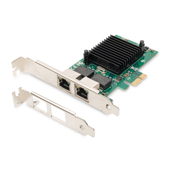Digitus DN-10132 Tarjeta de Red 2 Puertos Gigabit Ethernet PCI Express Digitus DN-10132 Tarjeta de Red 2 Puertos Gigabit Ethernet PCI Express