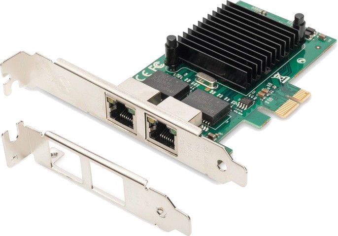 Digitus DN-10132 Tarjeta de Red 2 Puertos Gigabit Ethernet PCI Express Digitus DN-10132 Tarjeta de Red 2 Puertos Gigabit Ethernet PCI Express