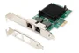 Digitus DN-10132 Tarjeta de Red PCI Express Gigabit Ethernet Dual 2 Puertos con Chipset Intel 82575EB - Para Servidores, Estaciones de Trabajo y Compatible con VMware ESXi