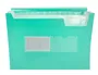 Liderpapel Carpeta Clasificador Fuelle Polipropileno DIN A4 Verde Opaco 13 Departamentos Cierre Gomas 2 Huecos Tarjetas Etiquetas Meses A-Z