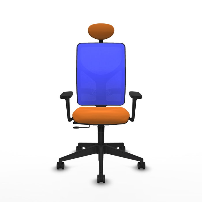 PIQUERAS Y CRESPO Silla de oficina Motilla Naranja y Azul