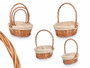 KIPIT Set de 3 Cestas de Mimbre Ovaladas Natural