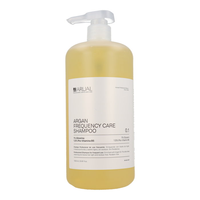 Arual Champú Frecuencia 1000ml con Proteínas de Seda y Aceite de Argán para todo tipo de cabello y post-tratamientos Arual Champú Frecuencia 1000ml con Proteínas de Seda y Aceite de Argán para todo tipo de cabello y post-tratamientos