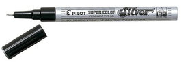 PILOT Super Color Marcador Permanente Extra Fino Plata (Set de 12)