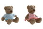DKD Home Decor Peluche Oso Azul Rosa Marron Poliester 20 x 21 x 23 cm (12 Unidades)