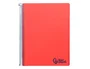 Liderpapel Cuaderno espiral micro wonder A5 120h 90gr cuadro 5mm tapa plástico 6 bandas 6 taladros color rojo