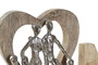 DKD Home Decor Decoración de Mango y Aluminio Natural y Plateado