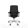 PIQUERAS Y CRESPO Silla de oficina Mardos con mecanismo Sincro/Traslack, brazos 3D y asiento marrón oscuro