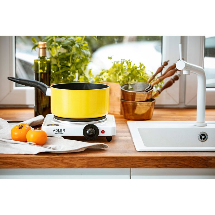 Adler Cocina Eléctrica de 1 Fuego 1500 W Blanca Adler Cocina Eléctrica de 1 Fuego 1500 W Blanca