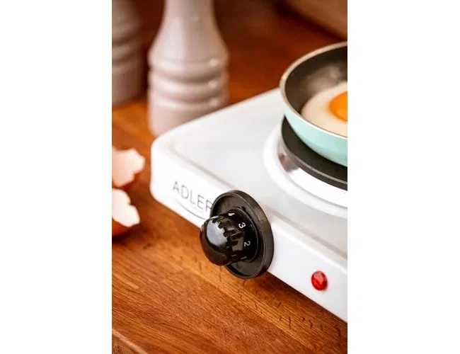 Adler Cocina Eléctrica de 1 Fuego 1500 W Blanca