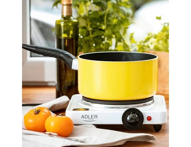 Adler Cocina Eléctrica de 1 Fuego 1500 W Blanca
