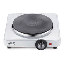 Adler Cocina Eléctrica 1 Fuego 1500W Blanca 25 x 28 x 7 cm