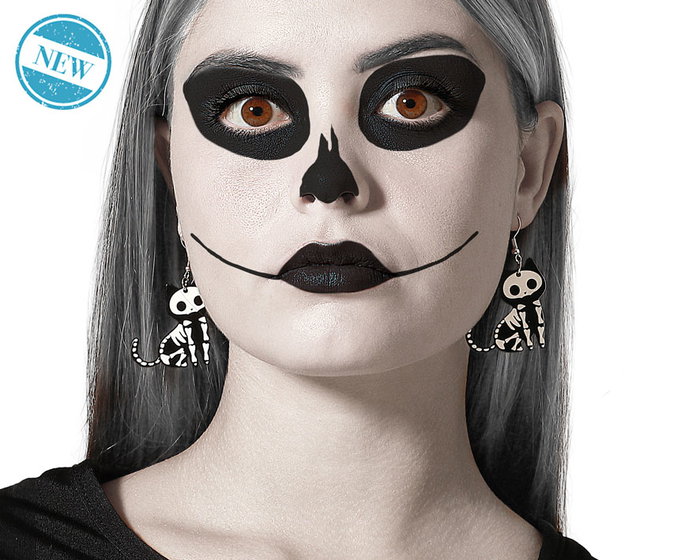 Atosa Pendientes Accesorio Esqueleto de Gato Halloween 2025 Atosa Pendientes Accesorio Esqueleto de Gato Halloween 2025