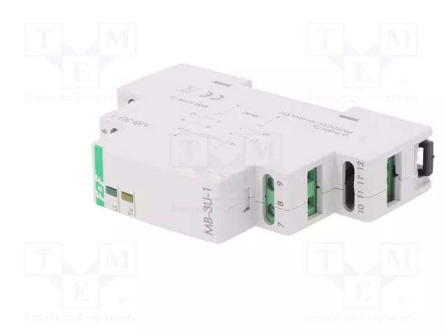 F&F Transductor de tensión para raíl DIN 0÷285VAC, 0÷400VDC
