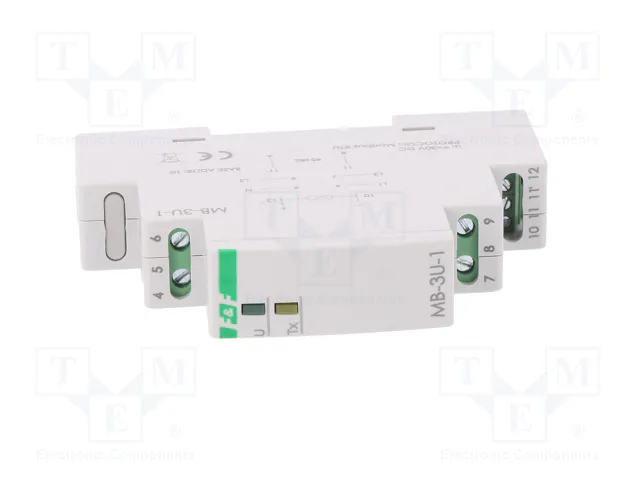 F&F Transductor de tensión para raíl DIN 0÷285VAC, 0÷400VDC