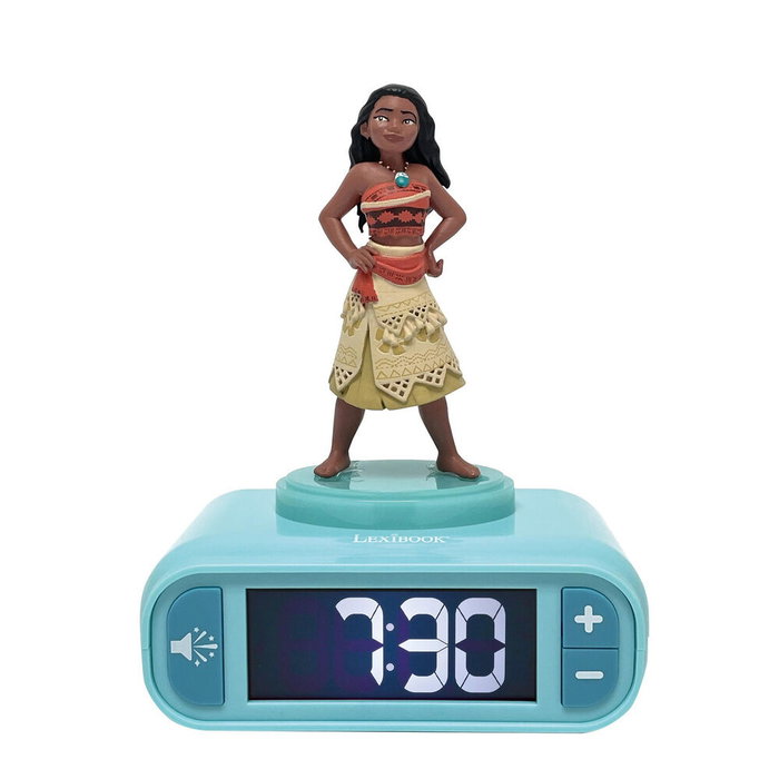 Lexibook Reloj Despertador Luz Nocturna 3D Vaiana Moana Disney con Pantalla LCD Retroiluminada Lexibook Reloj Despertador Luz Nocturna 3D Vaiana Moana Disney con Pantalla LCD Retroiluminada