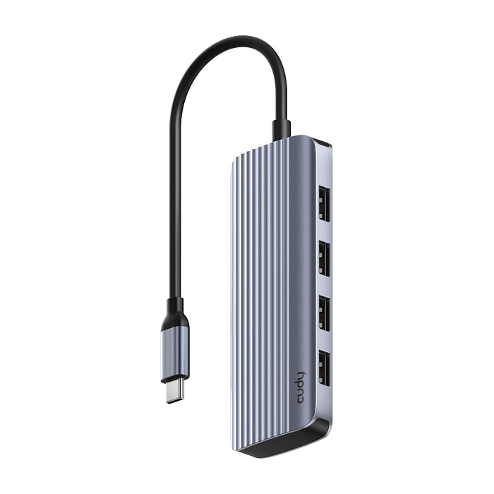 Cudy UH500 Hub USB-C 6 en 1 con HDMI 4K a 120Hz, 4 Puertos USB 3.2, Gris/Plata para Mac, Windows, iOS, Android Cudy UH500 Hub USB-C 6 en 1 con HDMI 4K a 120Hz, 4 Puertos USB 3.2, Gris/Plata para Mac, Windows, iOS, Android