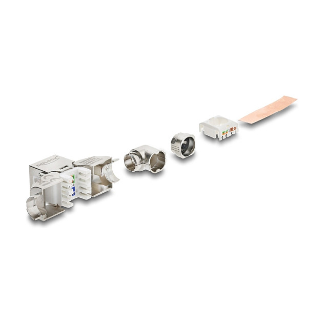 DeLOCK 90800 Módulo Keystone RJ45 Cat.6A sin herramientas 90°