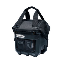 Toughbuilt Bolsa de herramientas Massive Mouth M con sistema Cliptech, impermeable, 6 bolsillos interiores y 6 exteriores, 30.5 x 30.5 x 36.5 cm