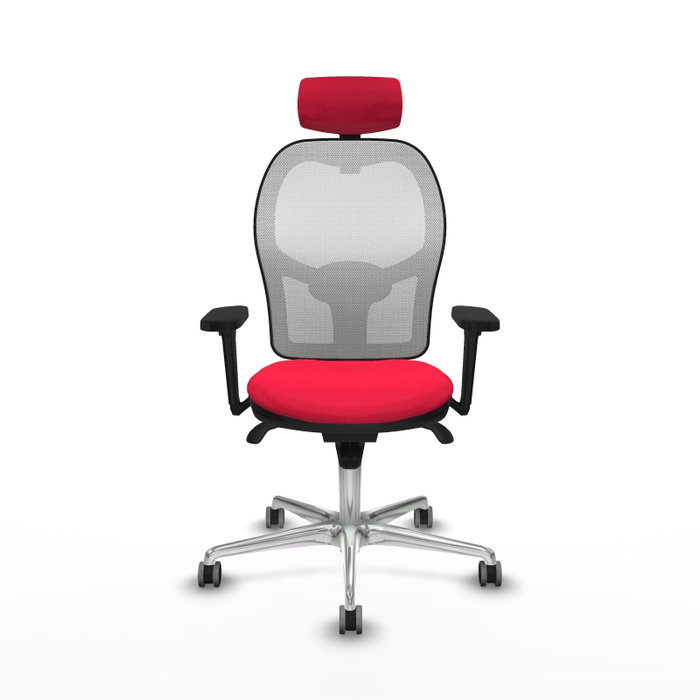 PIQUERAS Y CRESPO Silla de oficina Jorquera con mecanismo Sincro, Rojo y Blanco