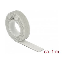 DeLOCK 18274 Cinta de velcro gris 1 m x 13 mm
