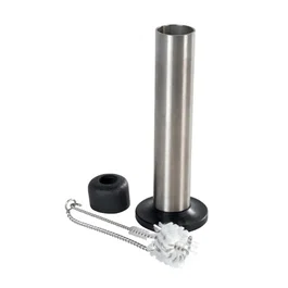 Sqrub Limpiador De Especulos S.Q.R.U.B. Eficaz con Cepillo y Contenedor de Desinfectante Acero Inoxidable