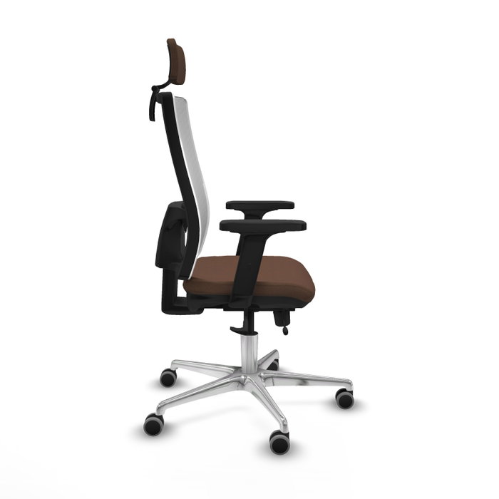 PIQUERAS Y CRESPO Silla de oficina Horna con Mecanismo Sincro/Traslack Marrón y Blanco PIQUERAS Y CRESPO Silla de oficina Horna con Mecanismo Sincro/Traslack Marrón y Blanco