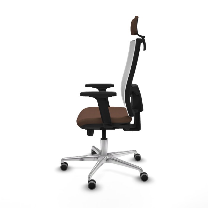 PIQUERAS Y CRESPO Silla de oficina Horna con Mecanismo Sincro/Traslack Marrón y Blanco PIQUERAS Y CRESPO Silla de oficina Horna con Mecanismo Sincro/Traslack Marrón y Blanco