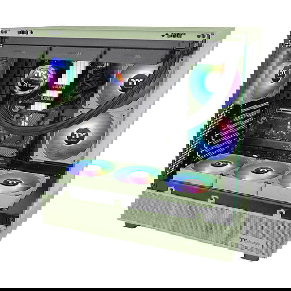 Thermaltake CT140 EX ARGB Sync Ventilador para PC Refrigeracion 140mm Pack de 3 Ventiladores Matcha Green