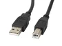 Lanberg Cable USB 2.0 de 0,5 m con conectores USB A y USB B Negro