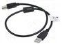 Lanberg Cable de Impresora USB-A a USB-B 0,5 m Negro CA-USBA-11CC-0005-BK