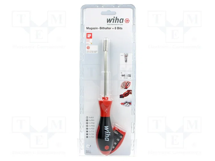 WIHA Juego de 8 destornilladores SoftFinish® 1/4 de pulgada