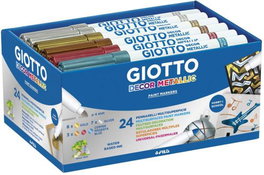 GIOTTO Caja 24 rotuladores Decor Metallic colores surtidos