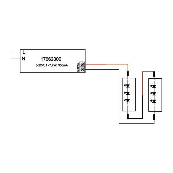 Brumberg 17662000 Konverter rechteckig schwarz on/off 7,2W 230V 350mA