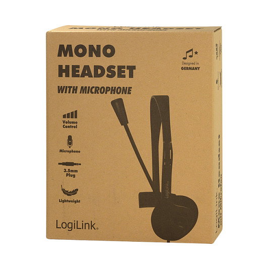 LogiLink HS0054 Auriculares Monoaurales con Micrófono Negro LogiLink HS0054 Auriculares Monoaurales con Micrófono Negro