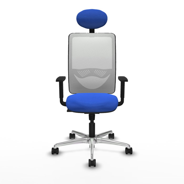 PIQUERAS Y CRESPO Silla de oficina Zulema con mecanismo Sincro Azul y Blanco