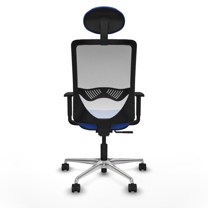 PIQUERAS Y CRESPO Silla de oficina Zulema con mecanismo Sincro Azul y Blanco