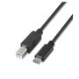 Aisens Cable USB 2.0 Impresora USB-C a USB-B 1m Negro