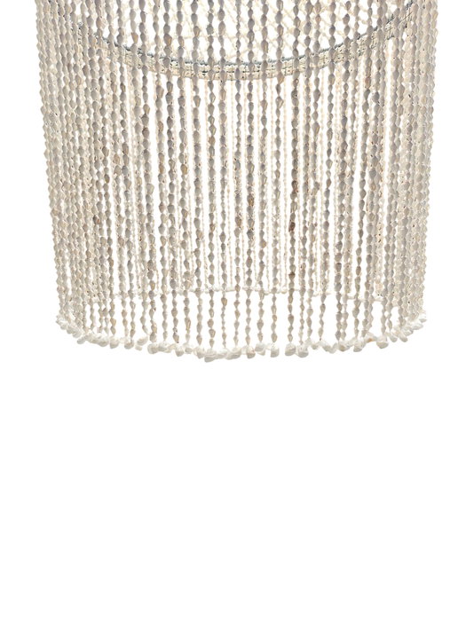 DKD Home Decor Lámpara de techo de conchas hecha a mano Blanco roto