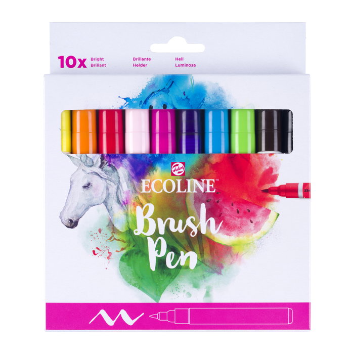 Ecoline Ecoline Brush Pen estuche Brillante de 10 colores Ecoline Ecoline Brush Pen estuche Brillante de 10 colores