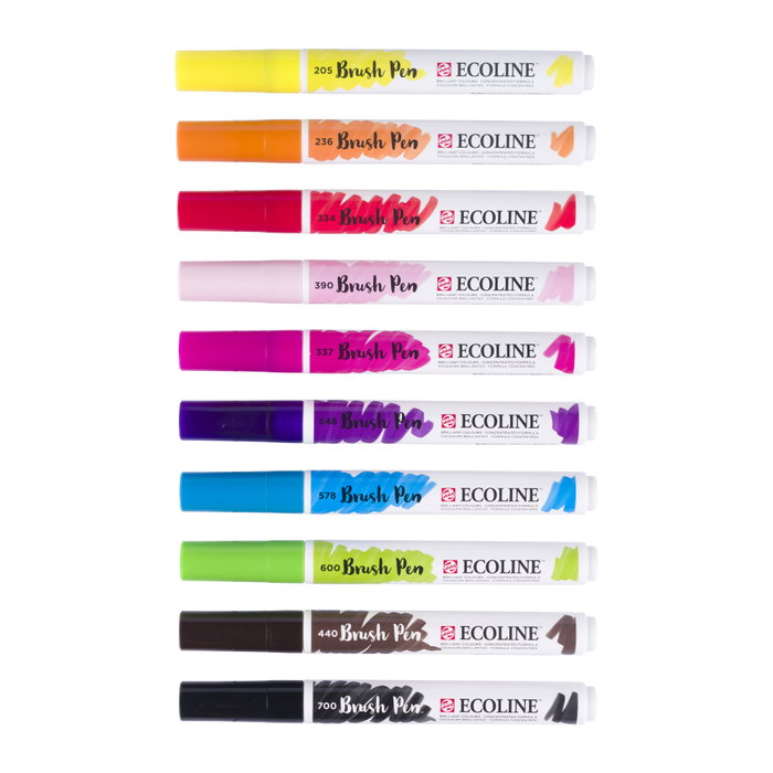 Ecoline Ecoline Brush Pen estuche Brillante de 10 colores Ecoline Ecoline Brush Pen estuche Brillante de 10 colores