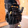 Toughbuilt Bolsa de Herramientas para Electricista con Sistema ClipTech, Correa Acolchada, 25 Bolsillos, Soporte para Multímetro y Linterna, 30 x 14 x 34 cm