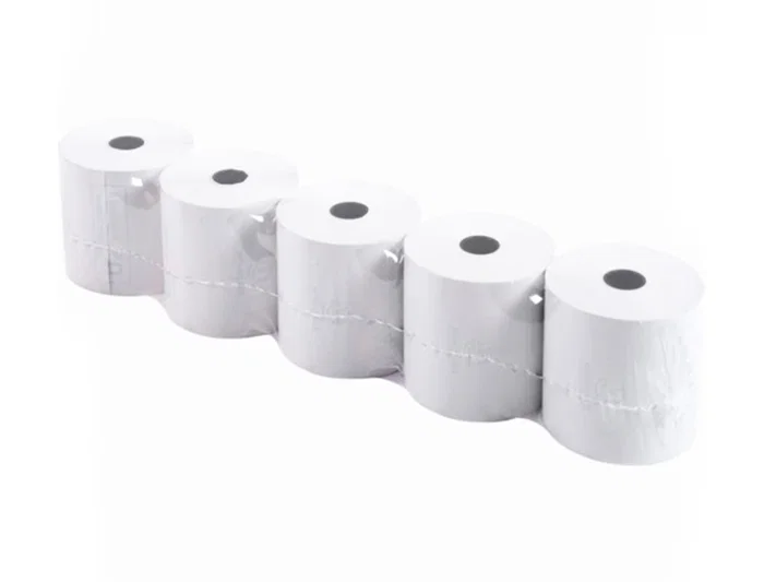 Q-connect Rollo de Papel para Sumadoras Electra 57 mm x 65 mm, Sin Bisfenol A, para Cajas Registradoras y Calculadoras, Mandril 12 mm