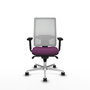 PIQUERAS Y CRESPO Silla de oficina Horna con mecanismo Sincro, Morado y Blanco