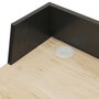 Home Deco Factory Escritorio Essentiel Negro para Oficina y Hogar con Agujero para Cables y Separadores - 90x50 cm