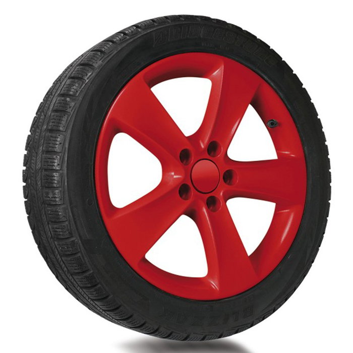 Foliatec FO2058 Goma Líquida para Personalización - Rojo Brillante 400 ml - Acabado Removible y Resistente para Llantas y Piezas de Tuning