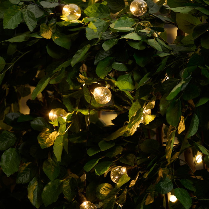 Outfit Guirnalda LED Solar 10 Luces, Blanco Cálido, 4 Metros, Impermeable IP44