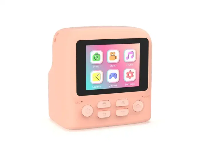 Wondee Cámara Instantánea Rosa 12MP con Pantalla LCD 2.4"